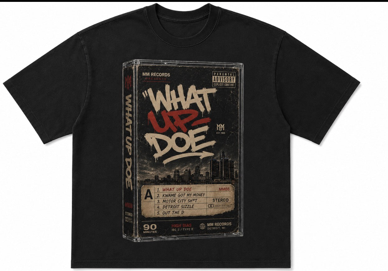 What Up Doe – Detroit Sizzle Mixtape Cassette Tee