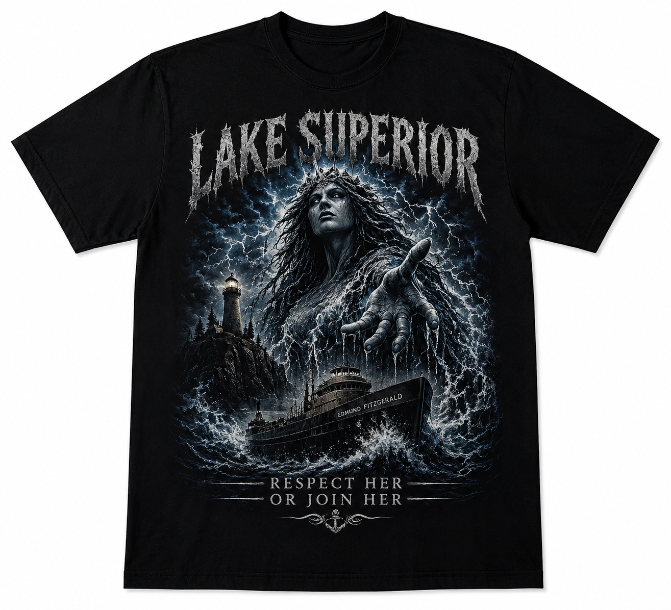 Lake Superior – Respect Her Or Join Her Tee