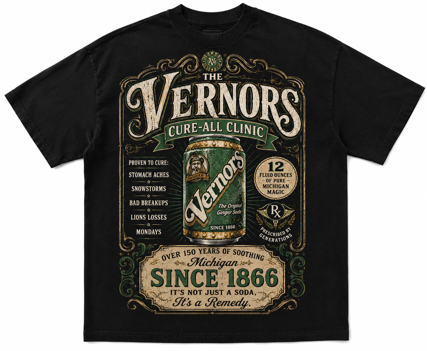 The Vernors Cure-All Clinic Vintage Michigan Tee