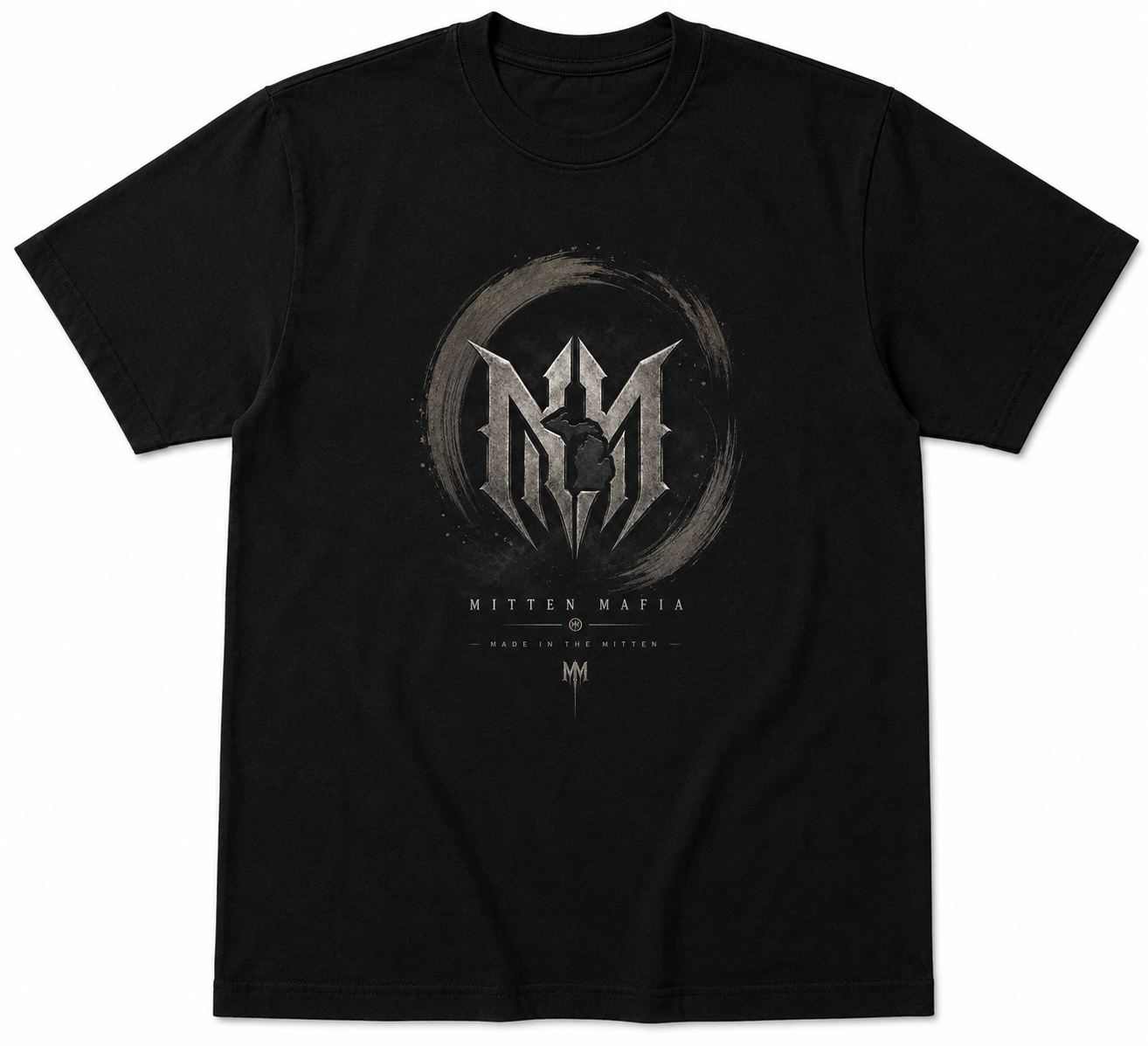Mitten Mafia Made In The Mitten Minimal Crest Tee